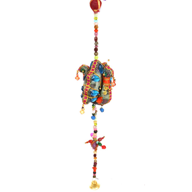 Handmade Rajasthani Strings Hanging Decorations - Cloth Elephants