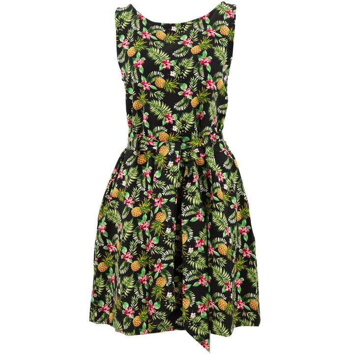 Belted Dress - Tropical Punch