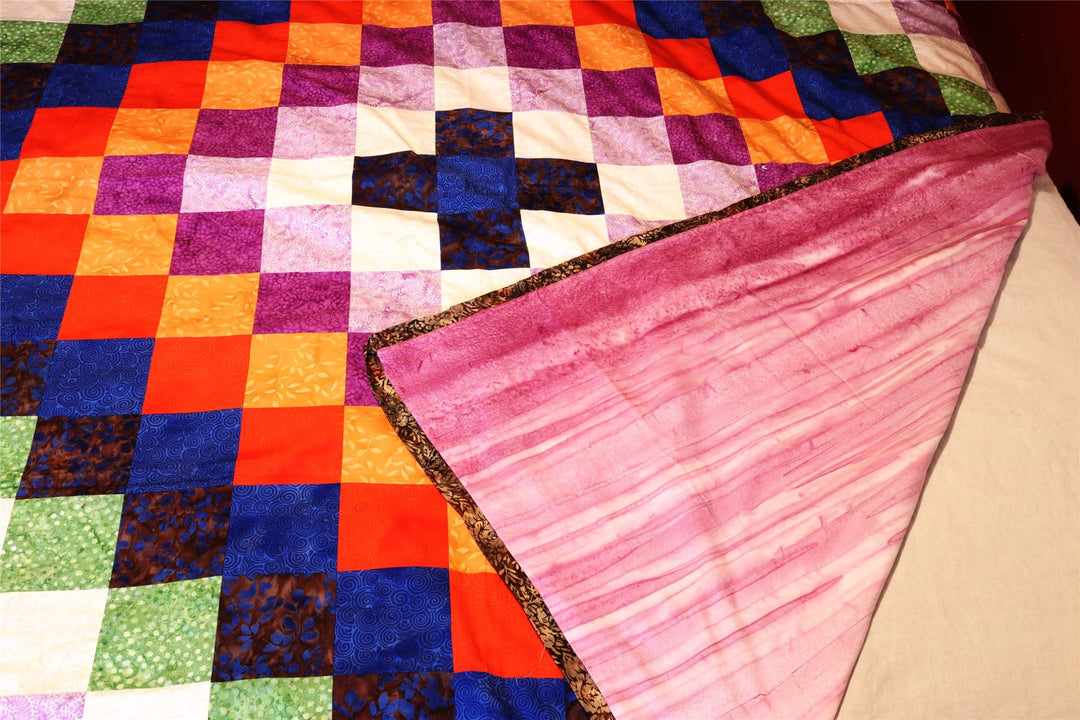 Handmade Batik Printed Bedspread - Patchwork