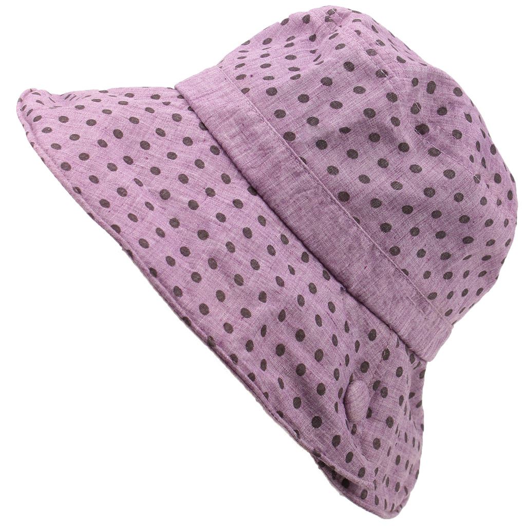 Spotty sun hat with shapeable brim