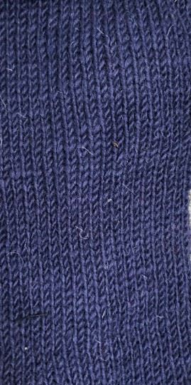 Wool Knit Fleece Lined  Wrist Warmers - Plain Navy