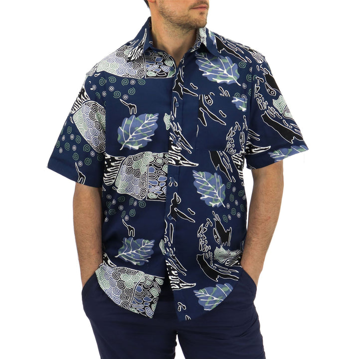 Regular Fit Short Sleeve Shirt - Blue Folk