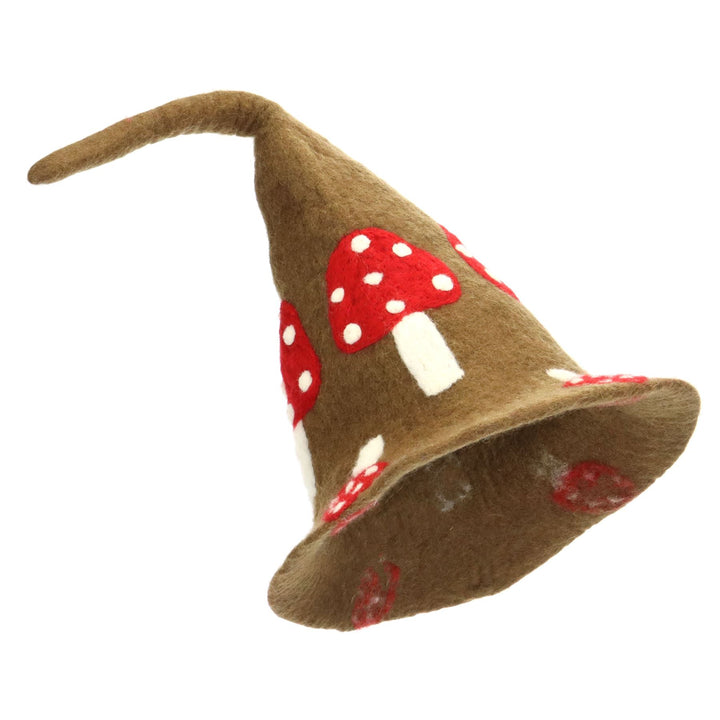 LoudElephant Handcrafted Wool Felt Hat from Nepal - Toadstool Brown