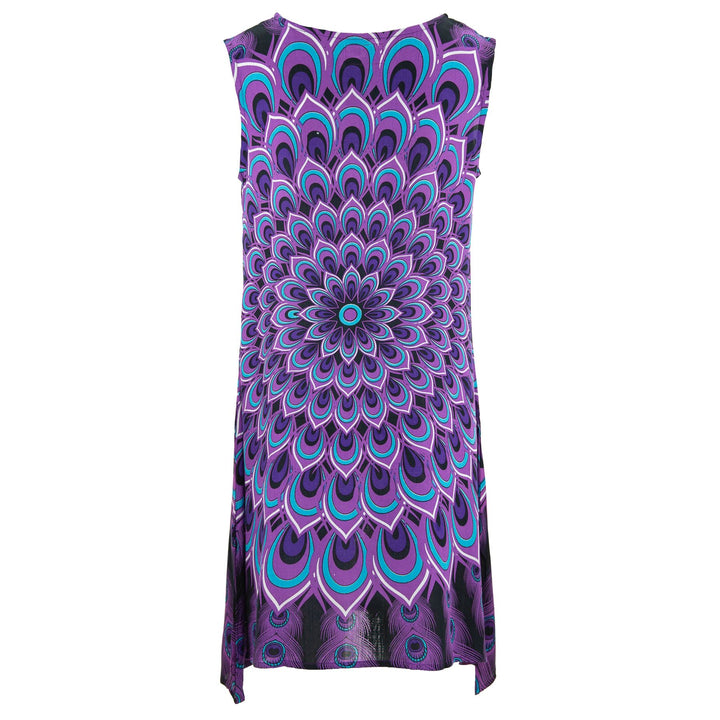 The Swirl Shift Dress - Peacock Mandala Purple