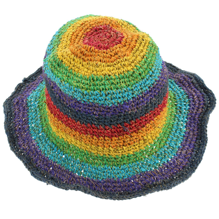 Hemp & Cotton Sun Hat - Dark Rainbow