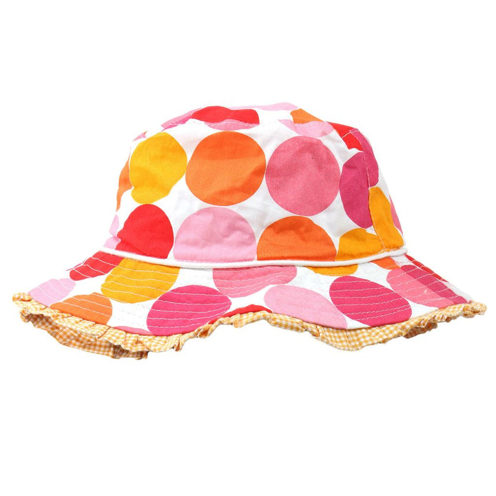 Reversible sun hat with bright pattern - Pink (One Size)