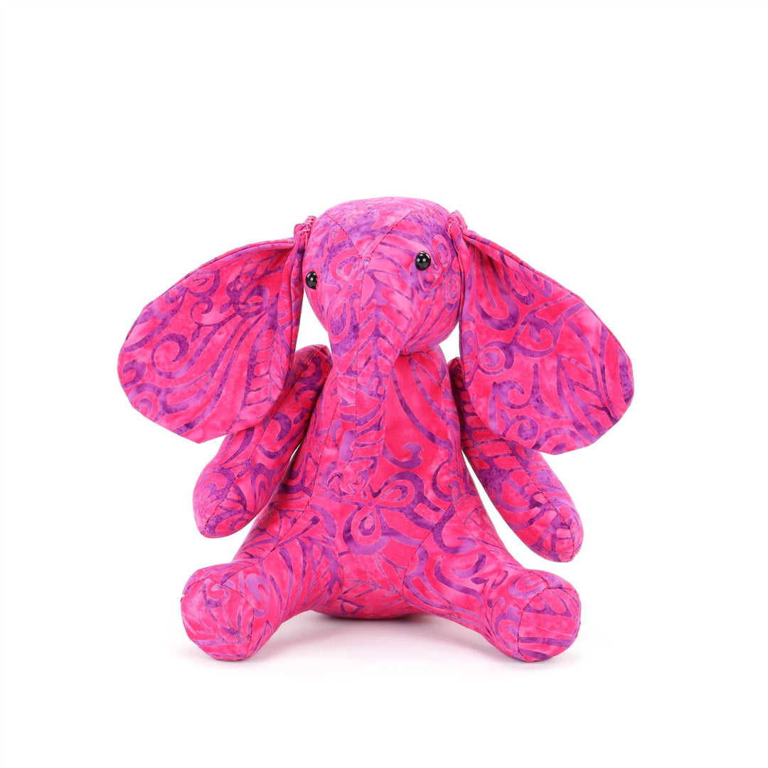 Batik Cotton Friendship Elephant - Pink Tribal