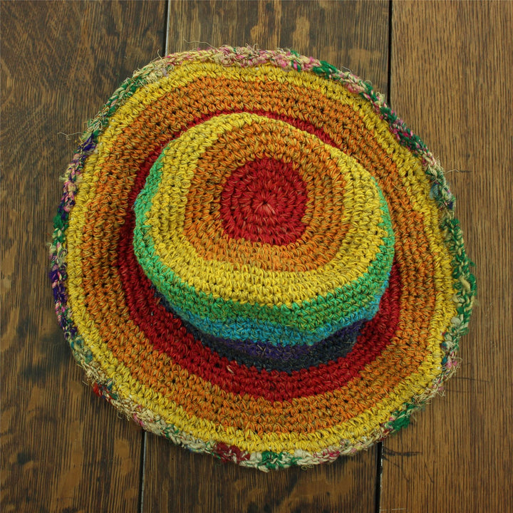 Hemp & Cotton Sun Hat - Rainbow