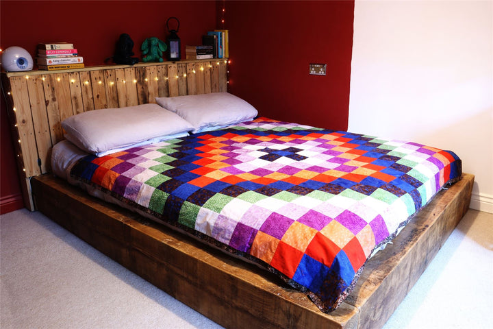 Handmade Batik Printed Bedspread - Patchwork