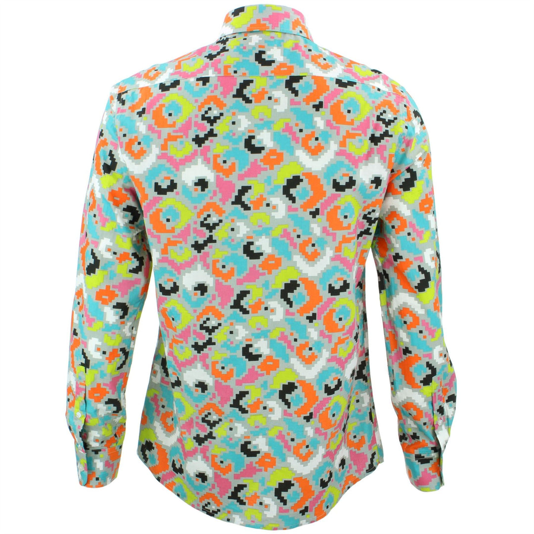 Tailored Fit Long Sleeve Shirt - Pixel