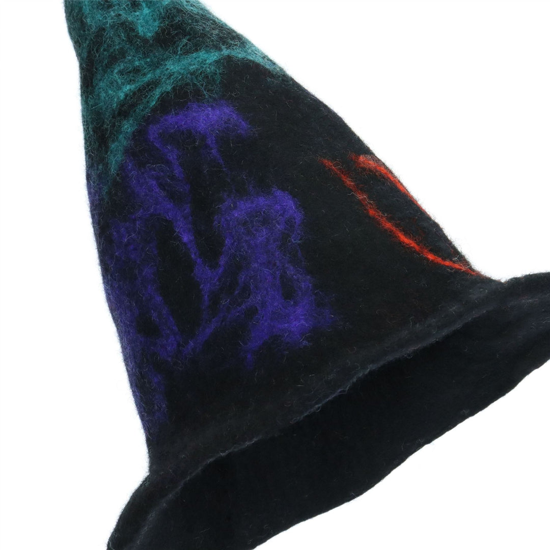 LoudElephant Handcrafted Wool Felt Hat from Nepal - Witch's Hat