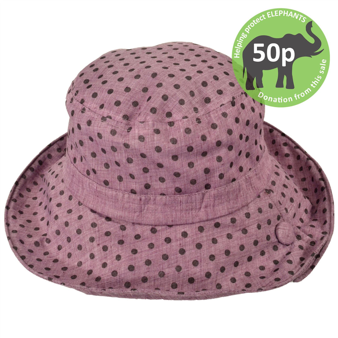 Spotty sun hat with shapeable brim