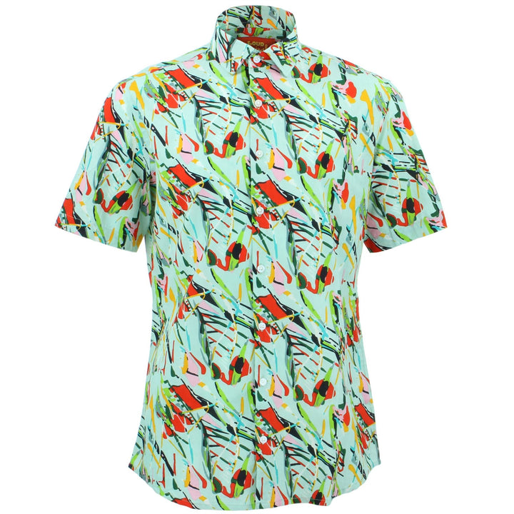 Tailored Fit Short Sleeve Shirt - Scribble