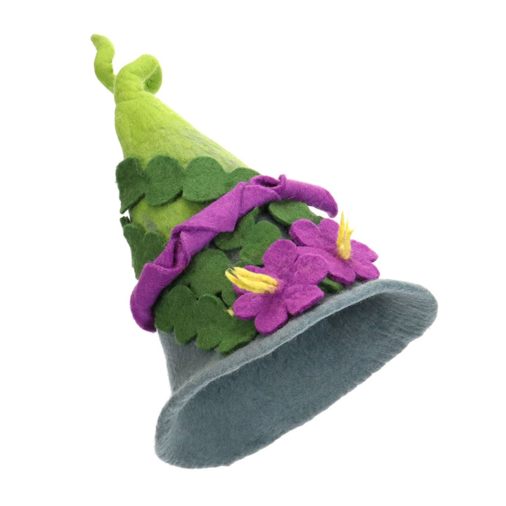 LoudElephant Handcrafted Wool Felt Hat from Nepal - Purple Woods