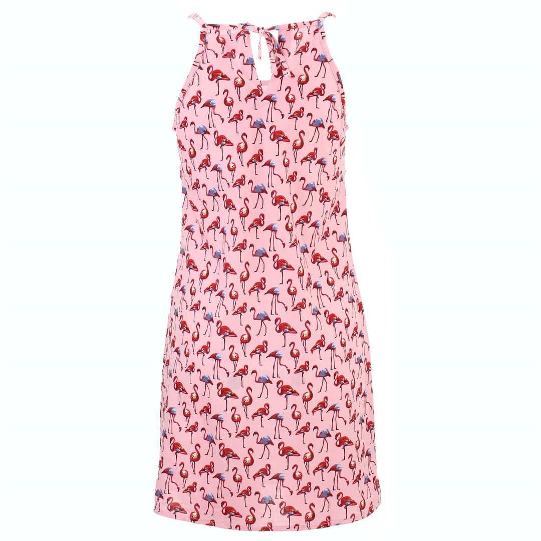 Strappy Dress - Pink Flamingos