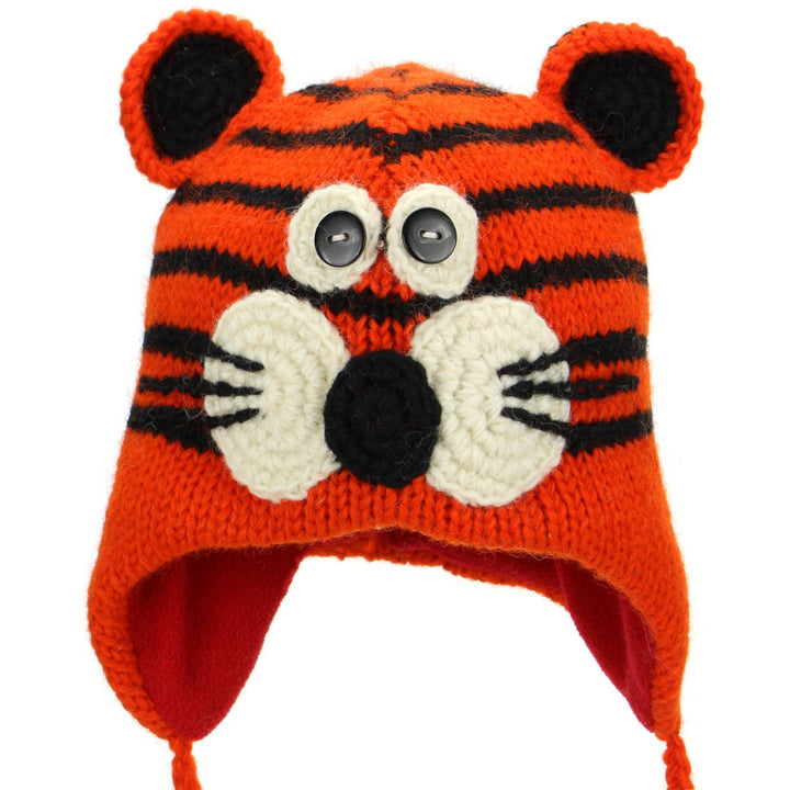 Wool Animal Hat - Tiger