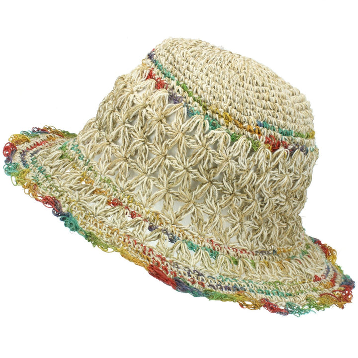 Hemp & Cotton Sun Hat - Crochet Multi