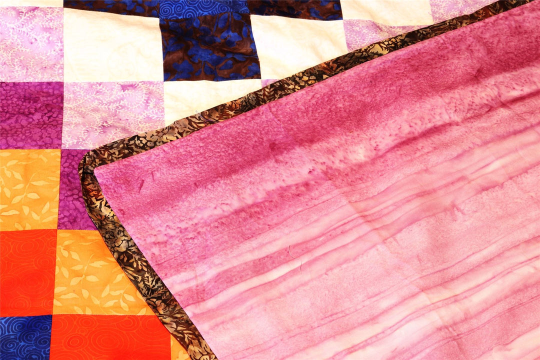 Handmade Batik Printed Bedspread - Patchwork