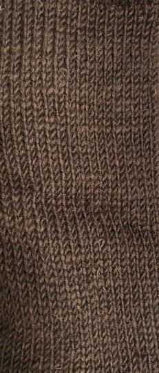 Wool Knit Fleece Lined  Wrist Warmers - Plain Brown