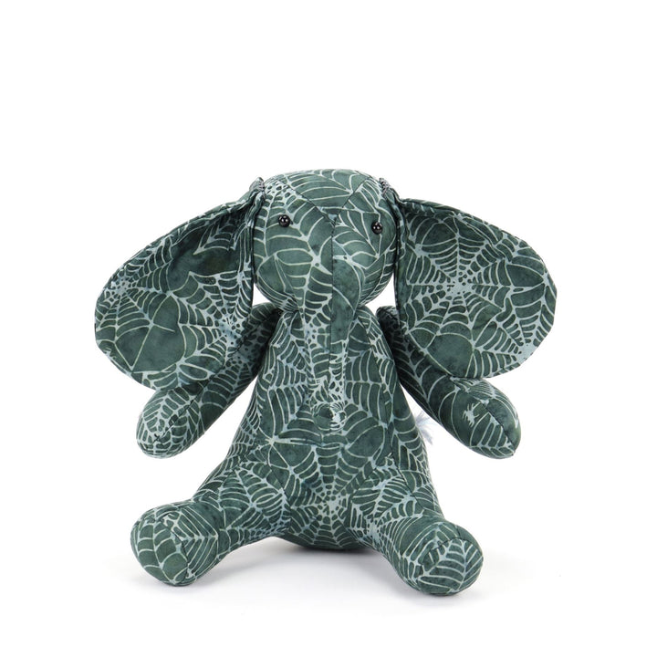 Batik Cotton Friendship Elephant - Grey Web