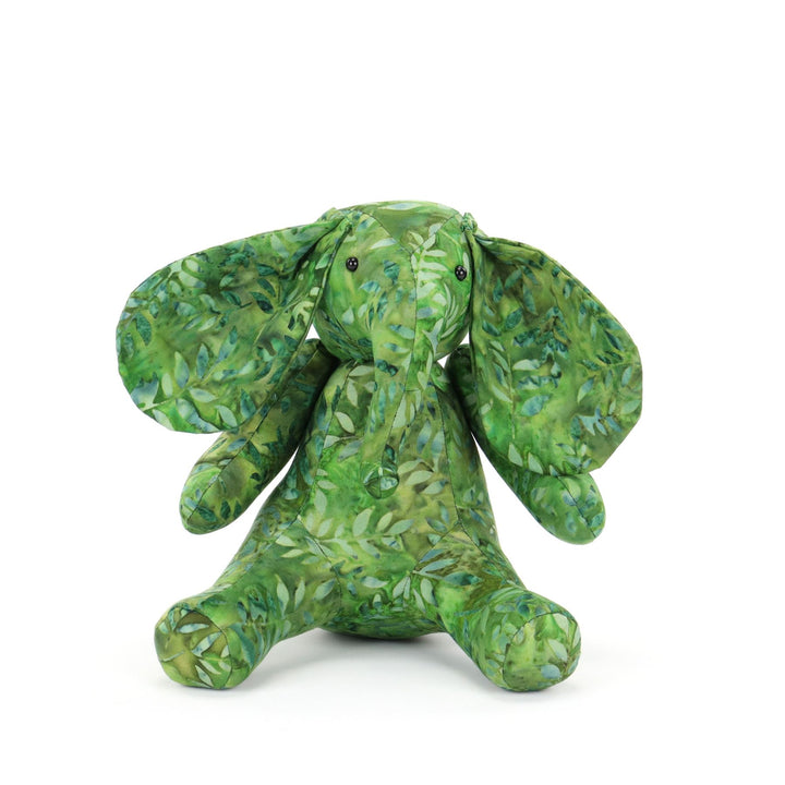 Batik Cotton Friendship Elephant - Forest Green