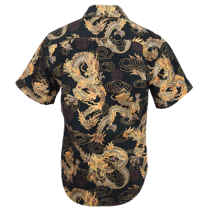 Regular Fit Short Sleeve Shirt - Chinese Dragon