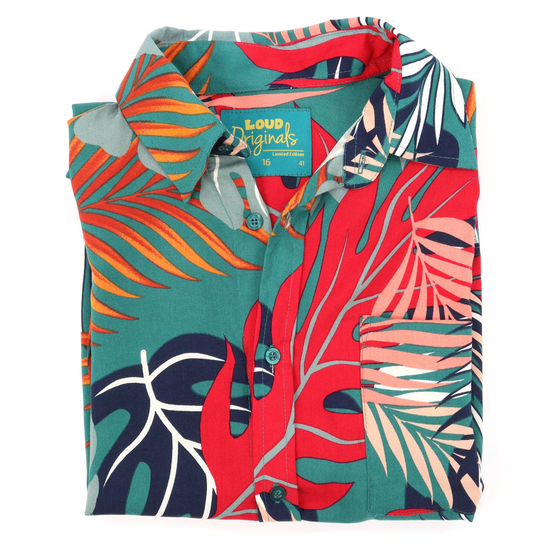 Regular Fit Short Sleeve Shirt - Tropical Green