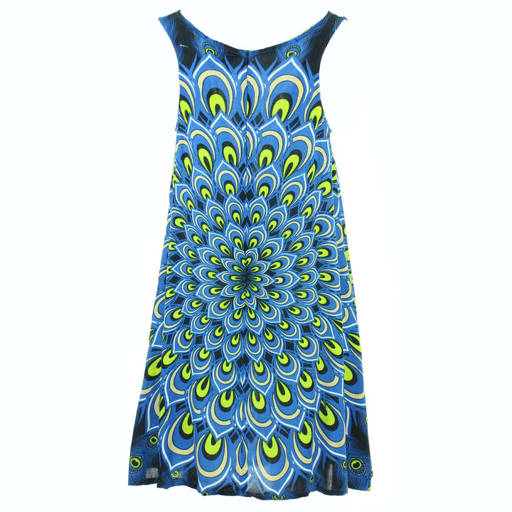 Shift Shaper Dress - Peacock Mandala Royal Blue