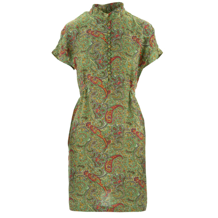 Mandarin Mini Dress - Paisley Garden