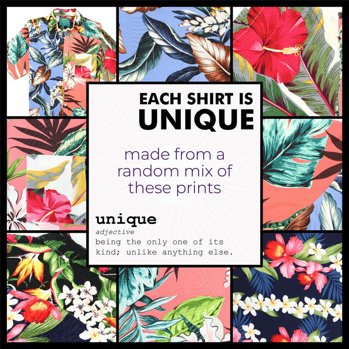 Regular Fit Short Sleeve Shirt - Random Tropical Floral