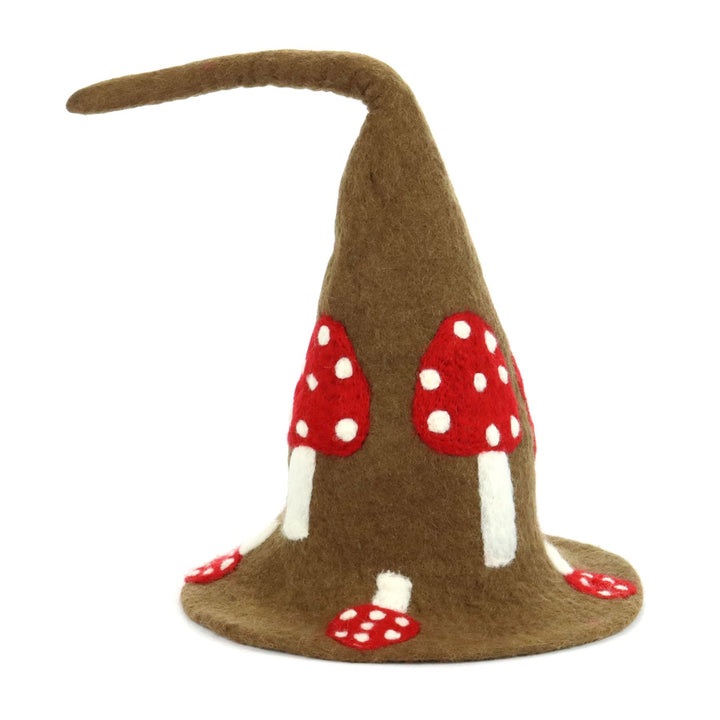 LoudElephant Handcrafted Wool Felt Hat from Nepal - Toadstool Brown