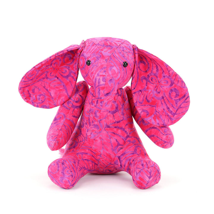 Batik Cotton Friendship Elephant - Pink Tribal