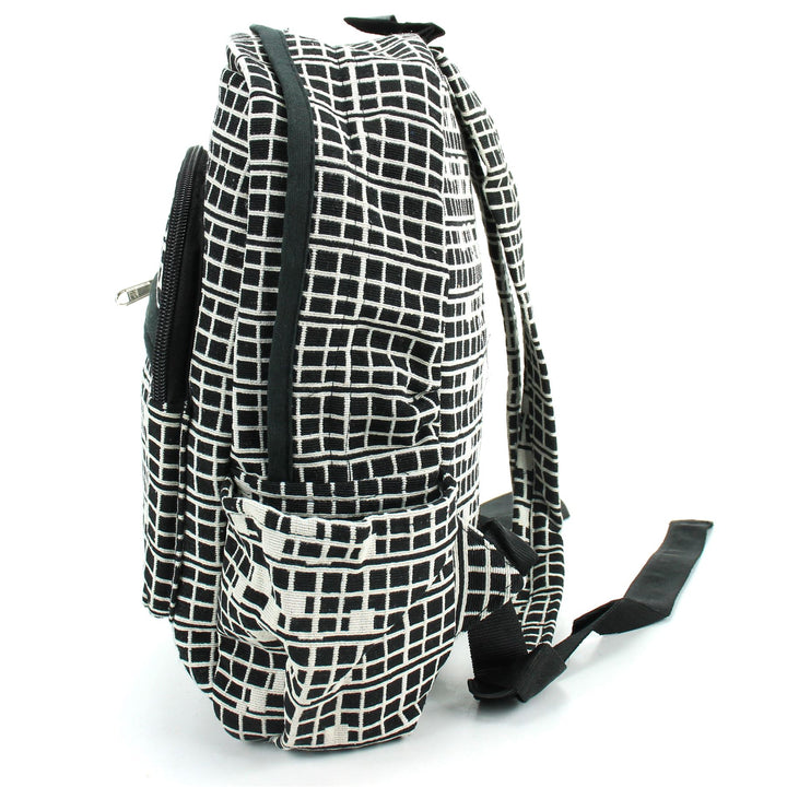 Himalayan Hemp Backpack - Black Grid