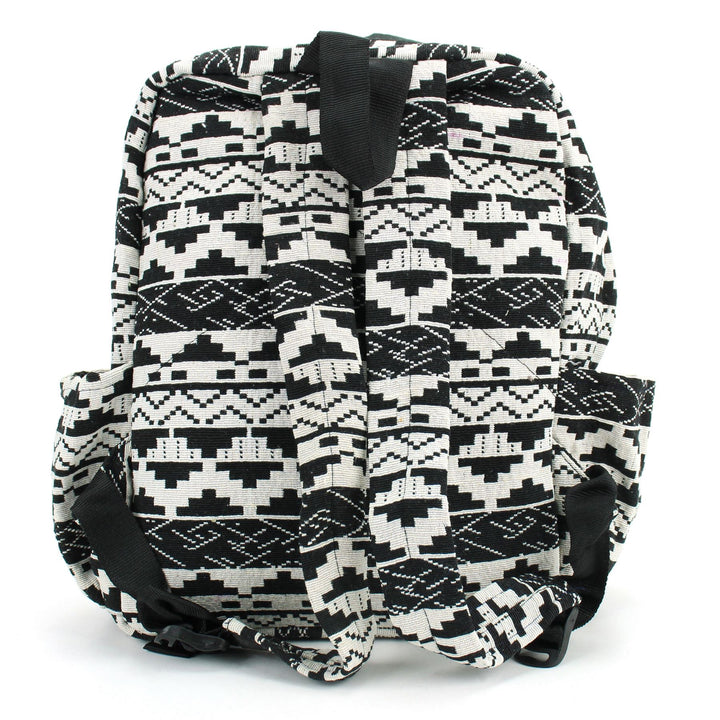 Himalayan Hemp Backpack - Black Zig Zag