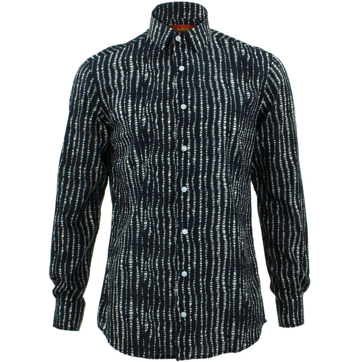 Tailored Fit Long Sleeve Shirt - Spine Lines