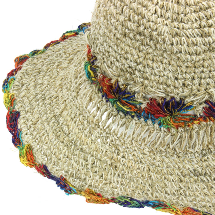 Hemp & Cotton Sun Hat - Crochet Rainbow 2