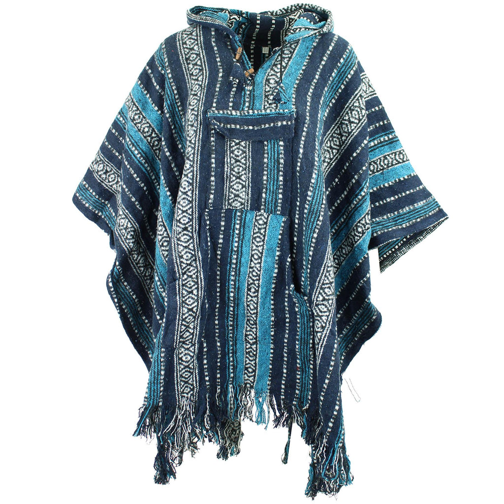 Brushed Gheri Cotton Poncho - 12 Blue – LoudElephant