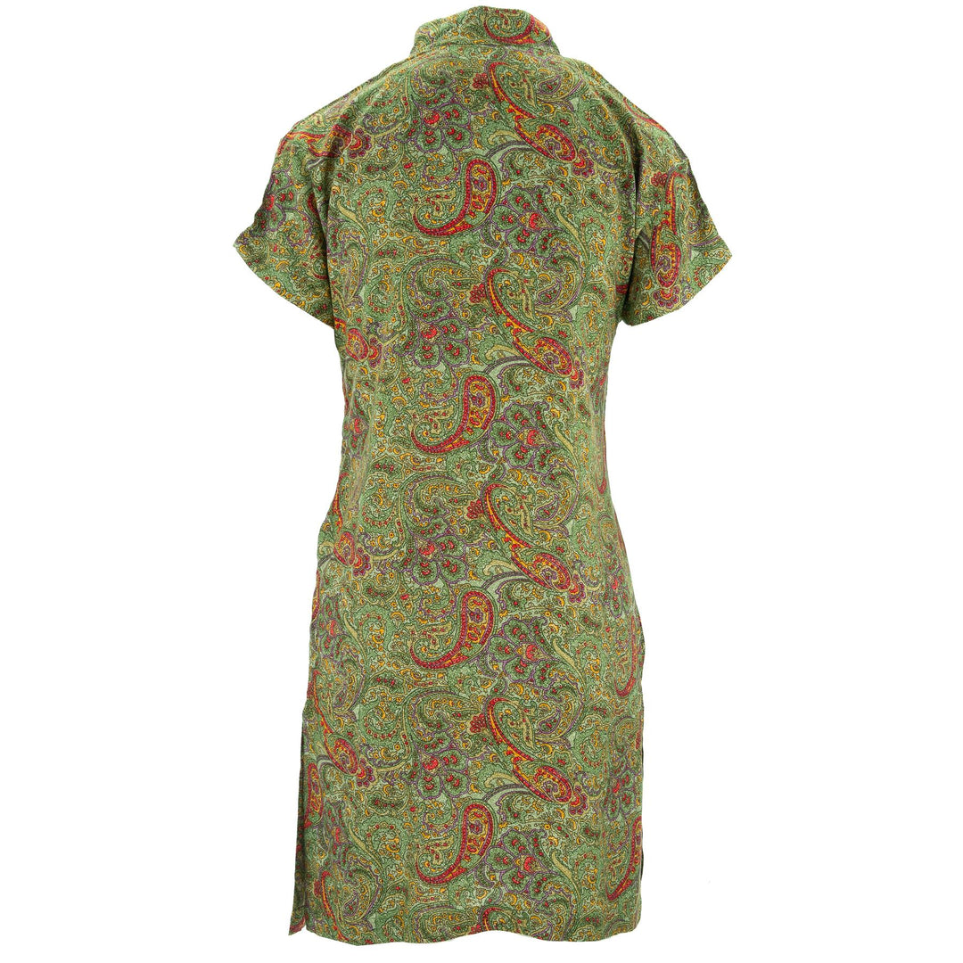 Mandarin Mini Dress - Paisley Garden