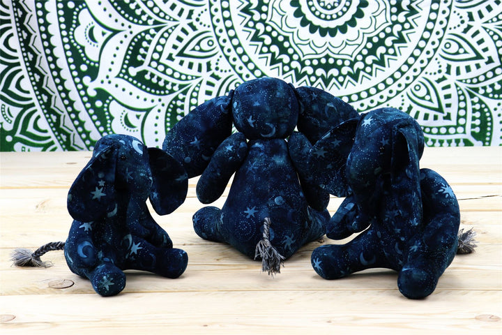 Batik Cotton Friendship Elephant - Blue Moon Stars