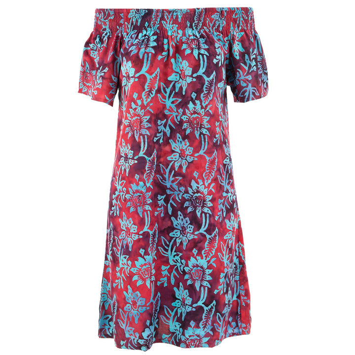 Shirred Comfy Dress - Mystic Blooms