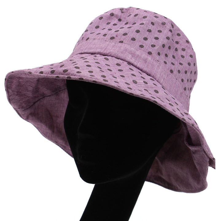 Spotty sun hat with shapeable brim