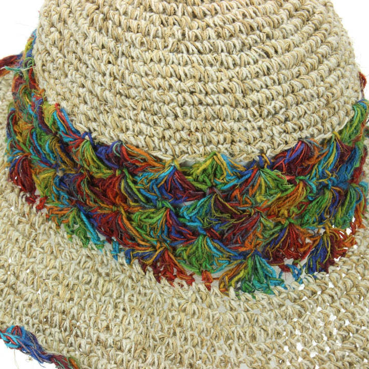 Hemp & Cotton Sun Hat - Crochet Rainbow 1