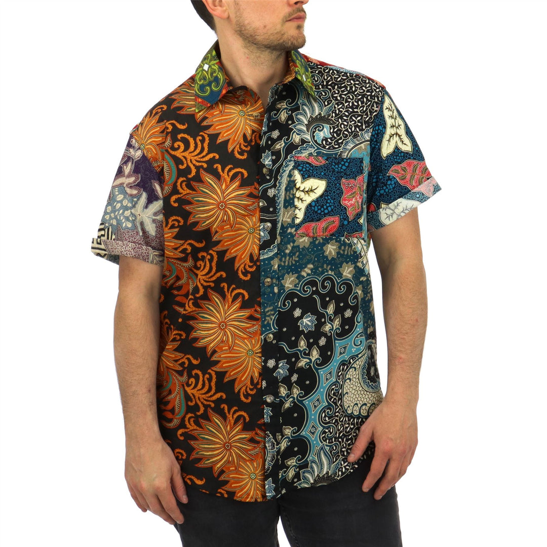 Regular Fit Short Sleeve Shirt - Random Abstract