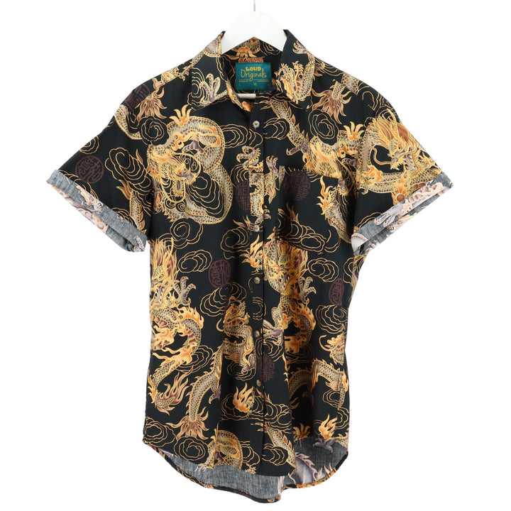 Regular Fit Short Sleeve Shirt - Chinese Dragon