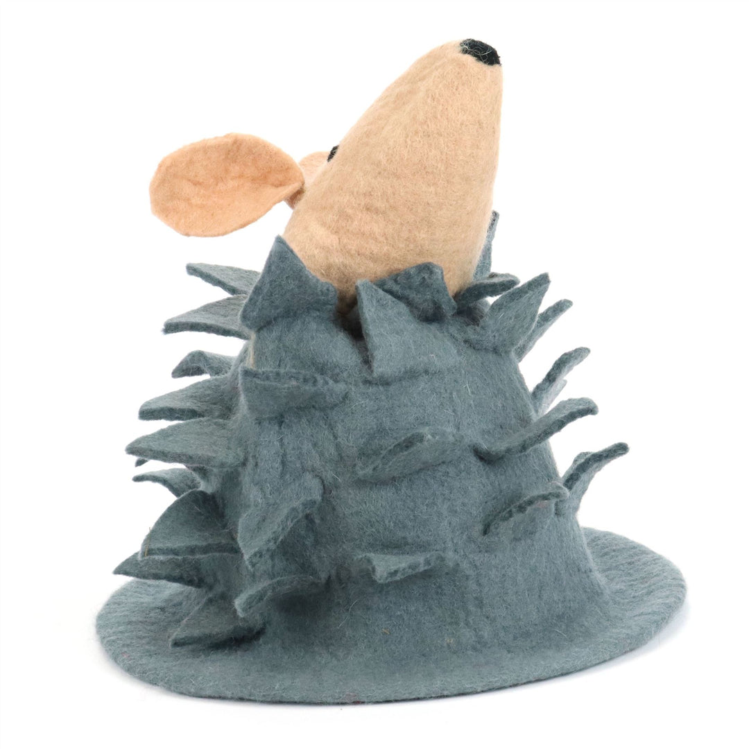 LoudElephant Handcrafted Wool Felt Hat from Nepal - Mouse