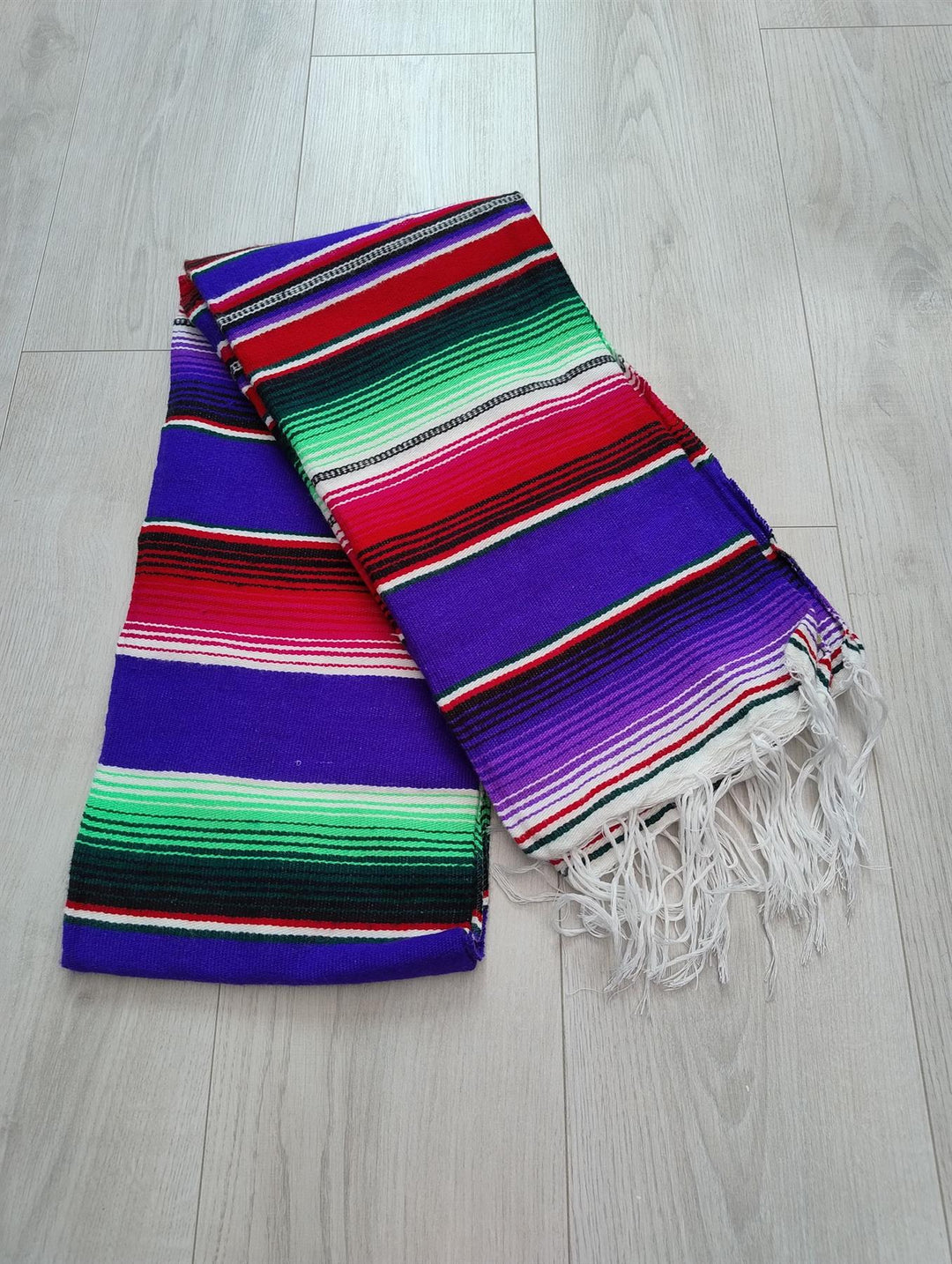 Handwoven Mexican Serape Small 192cm x 88cm - Violet