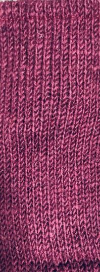 Wool Knit Fleece Lined  Wrist Warmers - Plain Burgundy