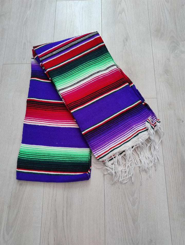 Handwoven Mexican Serape Small 192cm x 88cm - Violet