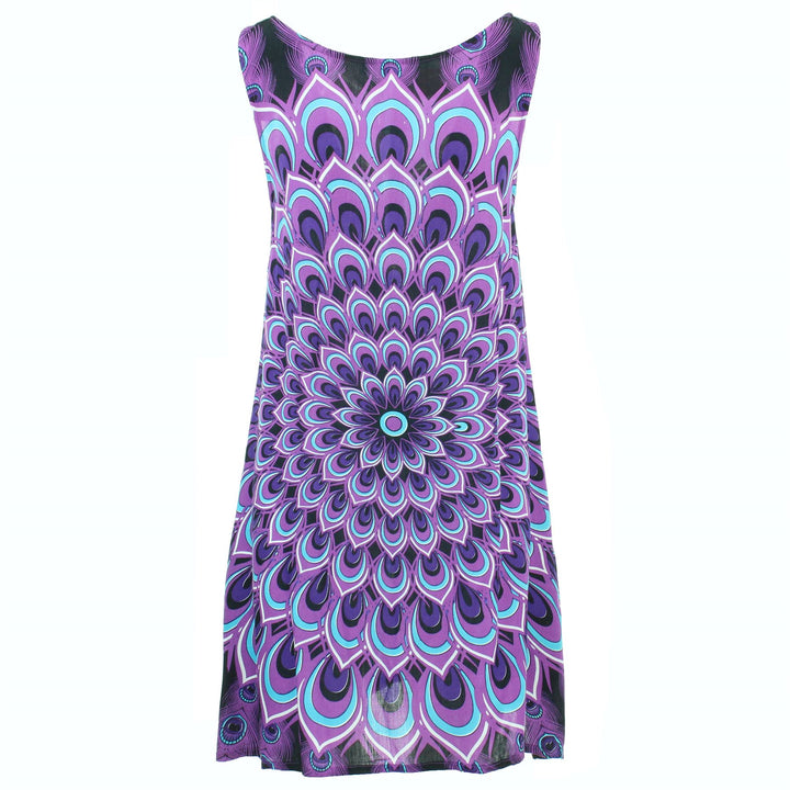 Shift Shaper Dress - Peacock Mandala Purple