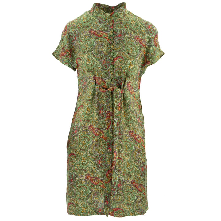 Mandarin Mini Dress - Paisley Garden